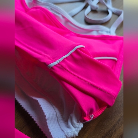 Pink Queen High Waisted Sporty Two Piece Swimsuit With Pockets Size Medium - Picture 6 of 8